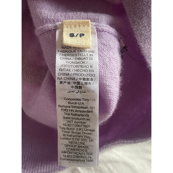 TORY BURCH SPORT CASHMERE V-NECK SWEATER SM - Picture 6 of 10